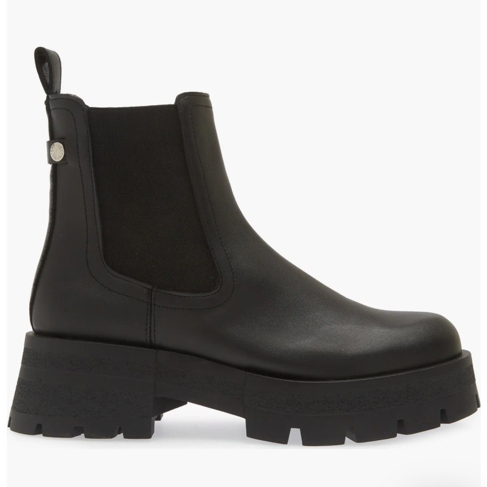 Black Chunky Chelsea Boots